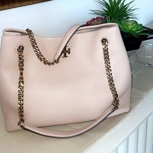 Tory Burch Blush Leather Shoulder Bag